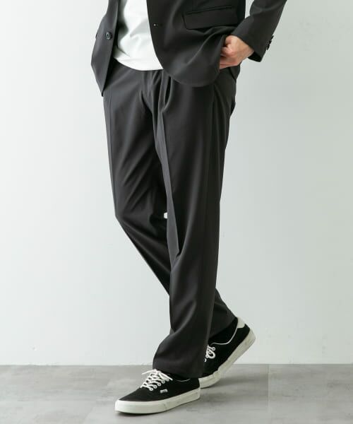 ＊＊URBAN RESEARCH DOORS / アーバンリサーチ ドアーズ スラックス・ドレスパンツ | 『イージーケア』LIFE STYLE TAILOR　4WAYストレッチポリエステルパンツ（GRAY）