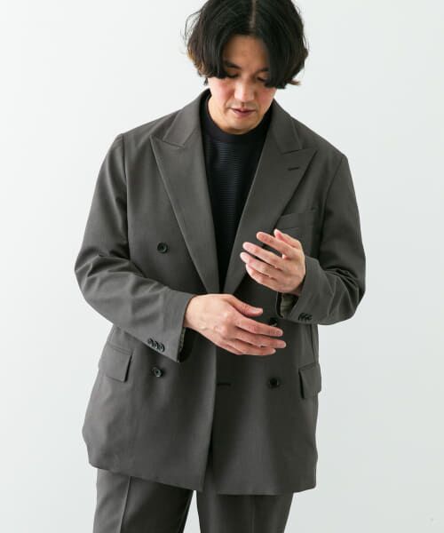 ＊＊URBAN RESEARCH DOORS / アーバンリサーチ ドアーズ テーラードジャケット | 『イージーケア』LIFE STYLE TAILOR　ストレッチオックスWジャケット（GRAY）