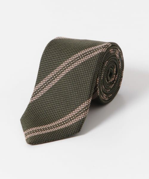 ＊＊URBAN RESEARCH DOORS / アーバンリサーチ ドアーズ ネクタイ | LIFE STYLE TAILOR　BBCシルクコットンタイST1（04GRN-BEG）