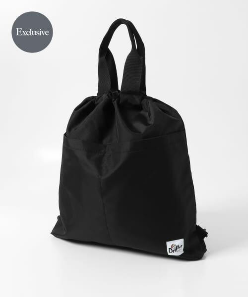＊＊URBAN RESEARCH DOORS / アーバンリサーチ ドアーズ リュック・バックパック | 『別注』DRIFTER×DOORS　ナップサック（BLACK）