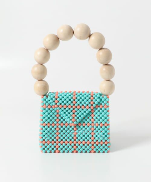 ＊＊URBAN RESEARCH DOORS / アーバンリサーチ ドアーズ ハンドバッグ | TOOS　wood ball handbag（light blue）