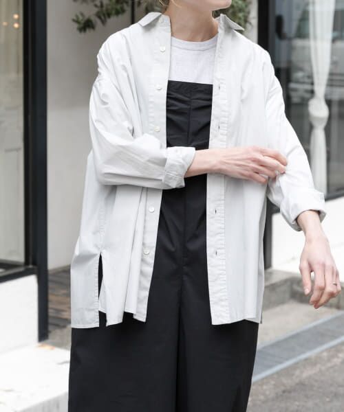 ＊＊URBAN RESEARCH DOORS / アーバンリサーチ ドアーズ シャツ・ブラウス | FORK&SPOON　ガーメントダイロングスリーブシャツ（LIGHTGRAY）