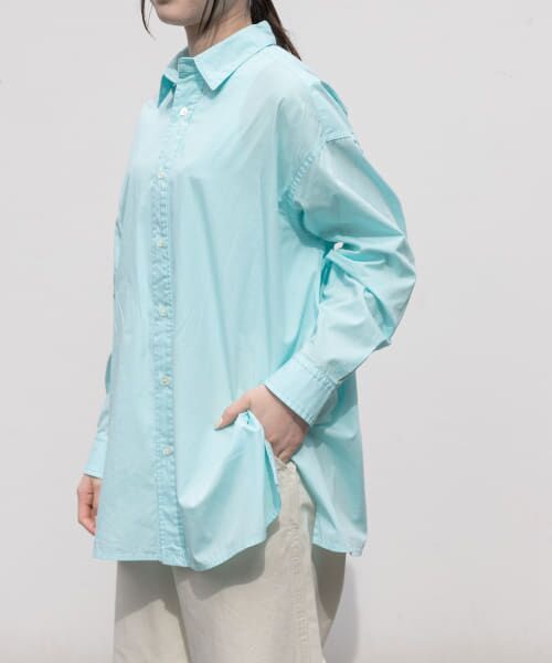 ＊＊URBAN RESEARCH DOORS / アーバンリサーチ ドアーズ シャツ・ブラウス | FORK&SPOON　ガーメントダイロングスリーブシャツ（AQUABLUE）