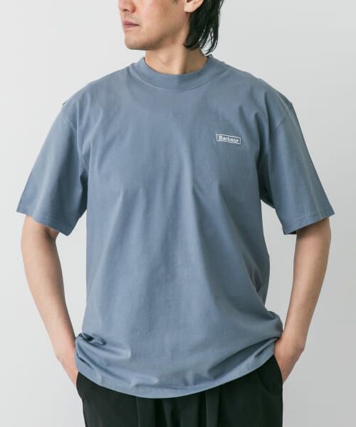 ＊＊URBAN RESEARCH DOORS / アーバンリサーチ ドアーズ Tシャツ | Barbour　WALTON EMBROIDERED OS T-SHIRTS（WashedBlue）