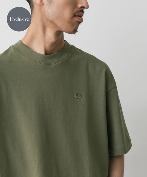 ＊＊URBAN RESEARCH DOORS / アーバンリサーチ ドアーズ Tシャツ | 『別注』LACOSTE×DOORS　moss stitch ShortSleeve T-shirts（KAKI）