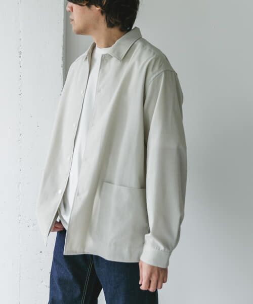 ＊＊URBAN RESEARCH DOORS / アーバンリサーチ ドアーズ シャツ・ブラウス | 『XLサイズ/WEB限定』『UR TECH DRYLUXE』 LONG-SLEEVE SHIRTS（CHALK）