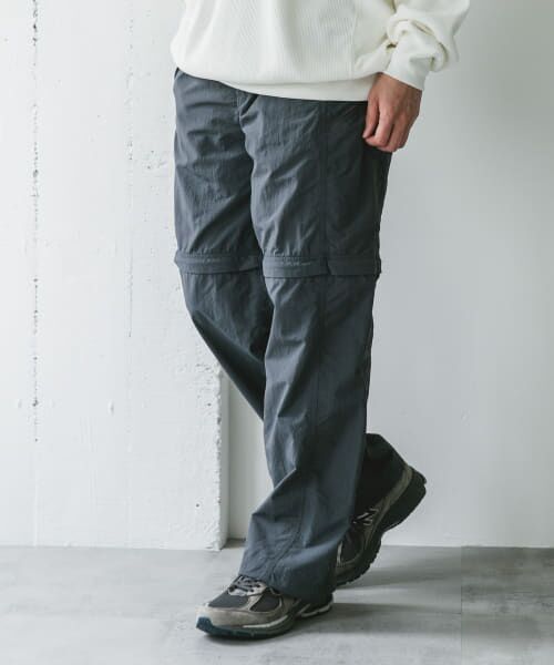 ＊＊URBAN RESEARCH DOORS / アーバンリサーチ ドアーズ その他パンツ | ナイロンタッサー デタッチャブルパンツ（CHARCOAL）