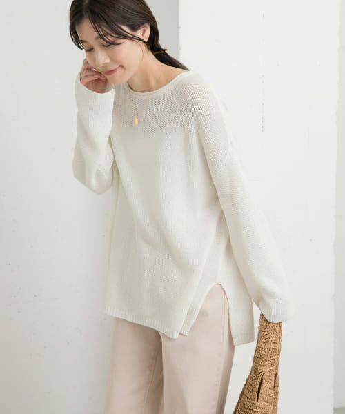 ＊＊URBAN RESEARCH DOORS / アーバンリサーチ ドアーズ ニット・セーター | ペーパーヤーンニュアンスニット（OFF）