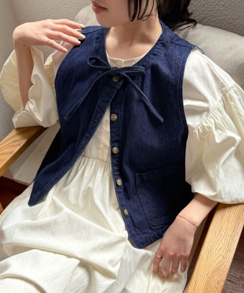 ＊＊URBAN RESEARCH DOORS / アーバンリサーチ ドアーズ ベスト | コンパクトデニムベスト（INDIGO）