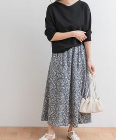 フラワープリントスカート