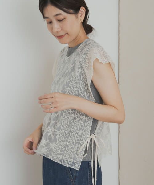 ＊＊URBAN RESEARCH DOORS / アーバンリサーチ ドアーズ マフラー・ショール・スヌード・ストール | 2WAYレースカバー（NATURAL）