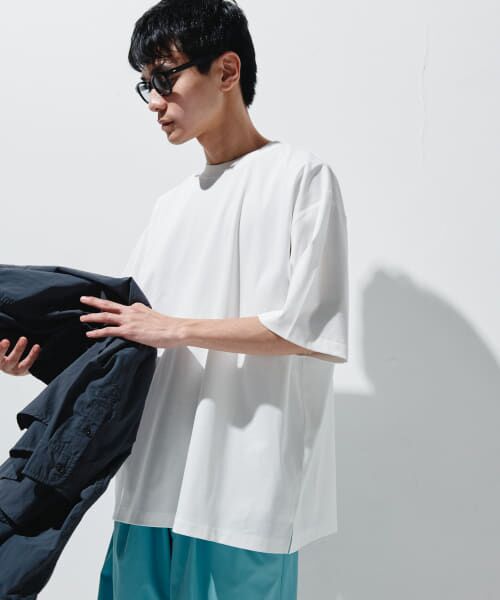 ＊＊URBAN RESEARCH DOORS / アーバンリサーチ ドアーズ Tシャツ | 『UR TECH』サマシェア クルーネックTシャツ（WHITE）