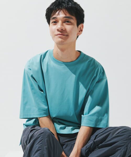 ＊＊URBAN RESEARCH DOORS / アーバンリサーチ ドアーズ Tシャツ | 『UR TECH』サマシェア クルーネックTシャツ（L.BLUE）