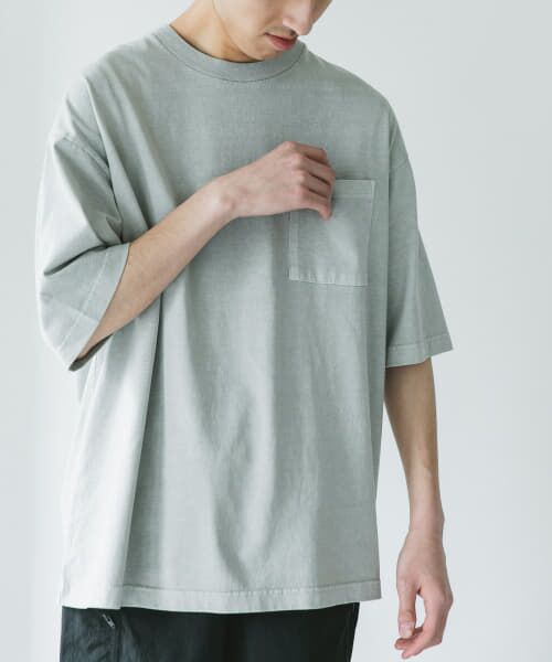 ＊＊URBAN RESEARCH DOORS / アーバンリサーチ ドアーズ Tシャツ | ピグメントダイ半袖Tシャツ（L.GRAY）