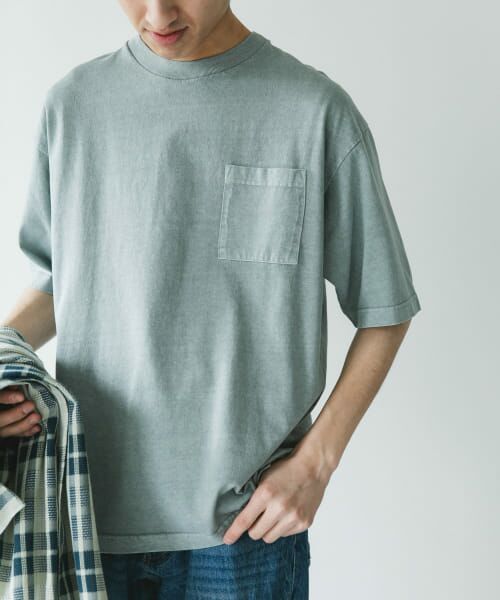 ＊＊URBAN RESEARCH DOORS / アーバンリサーチ ドアーズ Tシャツ | ピグメントダイ半袖Tシャツ（BLUE）