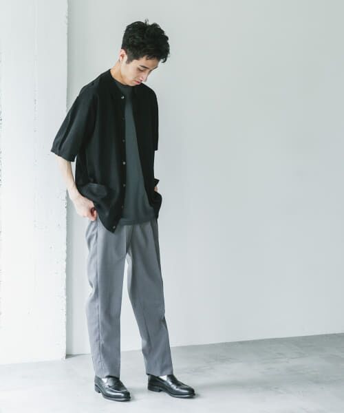 セール】 リネンライクショートスリーブシャツカーディガン