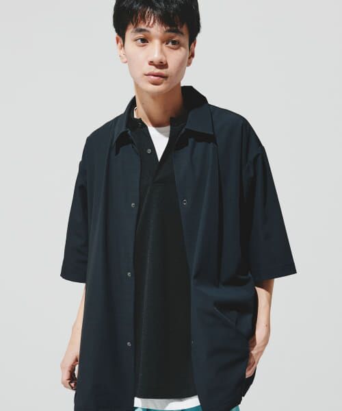 仁村紗和さん着用』『UR TECH』サマシェア シャツカーディガン