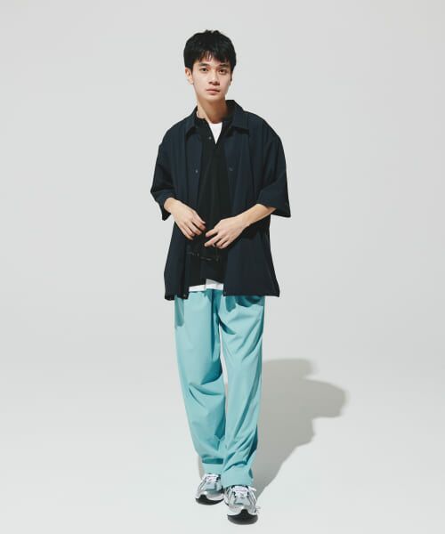 仁村紗和さん着用』『UR TECH』サマシェア シャツカーディガン