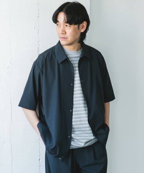 仁村紗和さん着用』『UR TECH』サマシェア シャツカーディガン