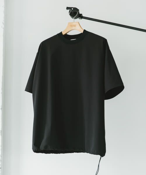 ＊＊URBAN RESEARCH DOORS / アーバンリサーチ ドアーズ Tシャツ | 『吸水速乾/UVカット/防シワ』ダブルクロス ストレッチプルオーバー（BLACK）