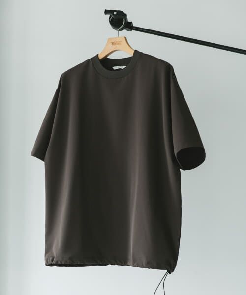 ＊＊URBAN RESEARCH DOORS / アーバンリサーチ ドアーズ Tシャツ | 『吸水速乾/UVカット/防シワ』ダブルクロス ストレッチプルオーバー（BROWN）