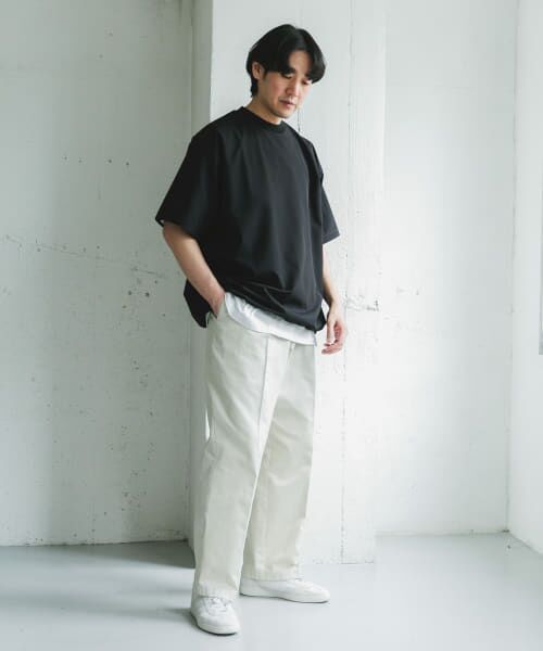 SLDO. × AddElm ダブルクロスストレッチプルオーバー 一度着るとやめられない プルオーバー AddElm SLDO. ロゴ ダブル