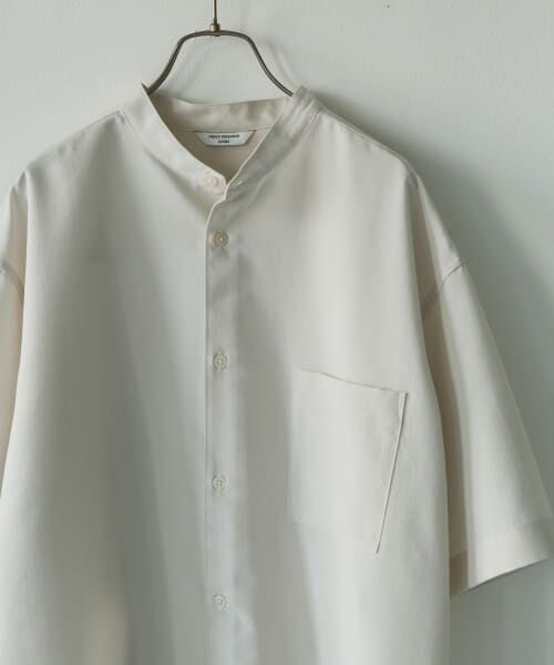 ＊＊URBAN RESEARCH DOORS / アーバンリサーチ ドアーズ シャツ・ブラウス | 『XLサイズ/WEB限定』『吸水速乾』セオアルファバンドカラーショートスリーブシャツ（OFF）