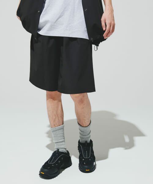 ＊＊URBAN RESEARCH DOORS / アーバンリサーチ ドアーズ ショート・ハーフ・半端丈パンツ | 『仁村紗和さん着用』『UR TECH』サマシェア イージーショーツ（BLACK）