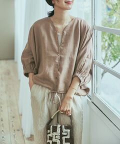 リネンドロストドルマンブラウス
