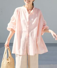 コットンボイルギャザーブラウス