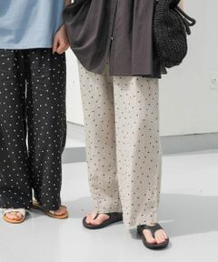 リネンレーヨンドットイージーパンツ