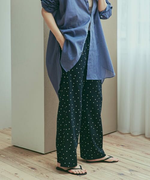 タグ付✨️アーバンリサーチドアーズ リネンドットイージーパンツ 24SS セール】 リネンレーヨンドットイージーパンツ （その他パンツ