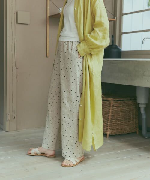 【新品、完品】yori ドットイージーパンツ ドット柄／S～L】イージーパンツ（フルレングスパンツ