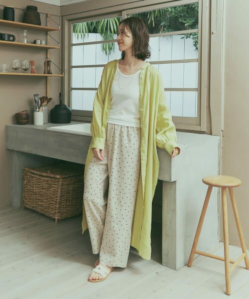 新品未使用　リネンレーヨンドットイージーパンツ URBAN RESEARCH DOORS｜リネンレーヨンドットイージーパンツ