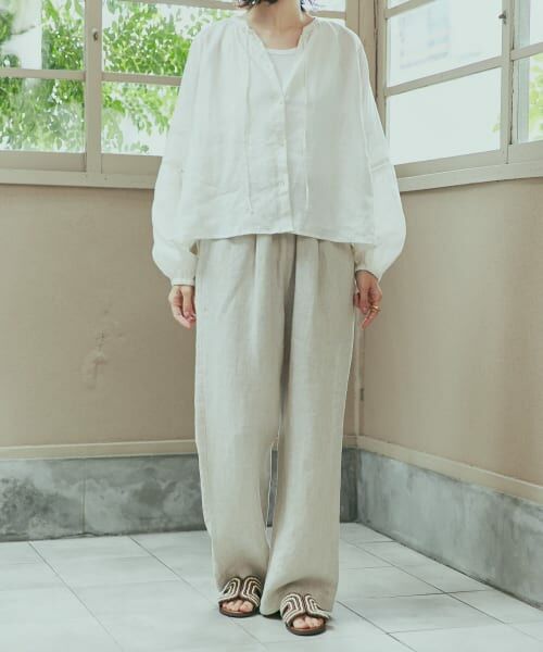 アーバンリサーチドアーズ　リネンイージーパンツ　新品 URBAN RESEARCH DOORS パンツ リネンイージーパンツ レディース