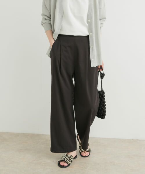 ＊＊URBAN RESEARCH DOORS / アーバンリサーチ ドアーズ その他パンツ | 『再入荷』レーヨンコットンイージーパンツ（BLACK）