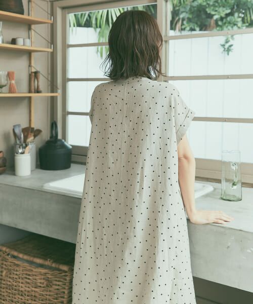 新品タグ付◆ DOORS リネンドットフレアワンピース セール】リネンドットフレアワンピース（ワンピース）｜URBAN