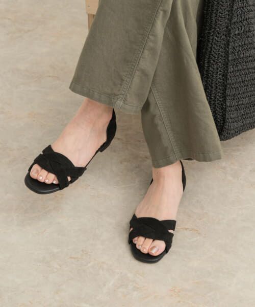 ＊＊URBAN RESEARCH DOORS / アーバンリサーチ ドアーズ サンダル | 『一部WEB限定カラー』セパレートフラットサンダル（BLACK）