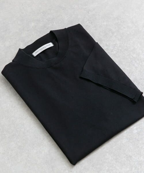 ＊＊URBAN RESEARCH DOORS / アーバンリサーチ ドアーズ シャツ・ブラウス | LIFE STYLE TAILOR　ハイゲージクルーネック半袖ニット（NAVY）