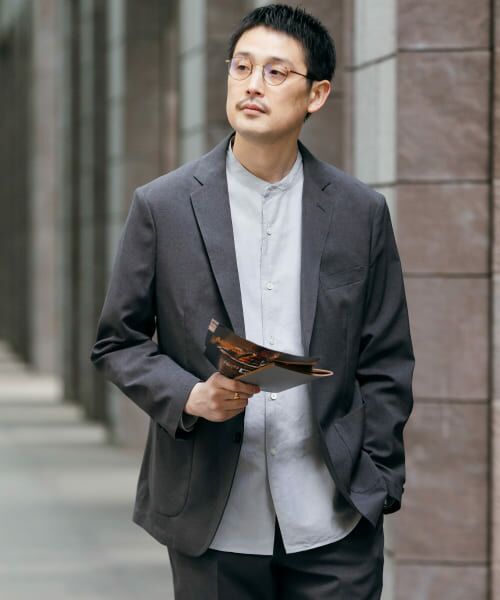 ＊＊URBAN RESEARCH DOORS / アーバンリサーチ ドアーズ その他アウター | LIFE STYLE TAILOR　リネンライクコンフォータブルジャケット（GRAY）