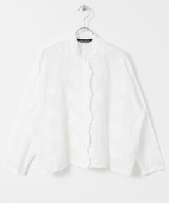 mizuiro ind　lacestandcollar wideshirts