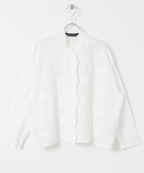 ＊＊URBAN RESEARCH DOORS / アーバンリサーチ ドアーズ シャツ・ブラウス | mizuiro ind　lacestandcollar wideshirts（off white）