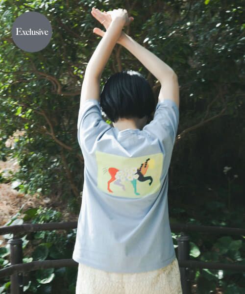 ＊＊URBAN RESEARCH DOORS / アーバンリサーチ ドアーズ Tシャツ | 『別注』Common Noun×DOORS　HORSE Kana Akiyama T-shirts（sax）