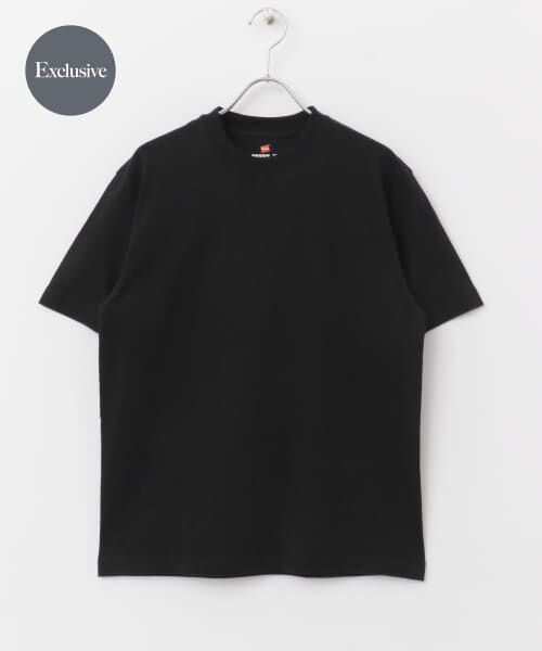 ＊＊URBAN RESEARCH DOORS / アーバンリサーチ ドアーズ Tシャツ | 『別注』Hanes×DOORS　BEEFY-T DOORS FIT Short-Sleeve（ブラック）