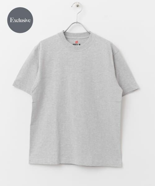 ＊＊URBAN RESEARCH DOORS / アーバンリサーチ ドアーズ Tシャツ | 『別注』Hanes×DOORS　BEEFY-T DOORS FIT Short-Sleeve（グレー）