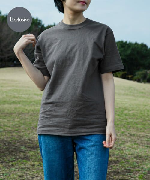 ＊＊URBAN RESEARCH DOORS / アーバンリサーチ ドアーズ Tシャツ | 『別注』Hanes×DOORS　BEEFY-T DOORS FIT Short-Sleeve（ダークグレー）