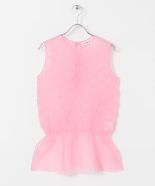 ＊＊URBAN RESEARCH DOORS / アーバンリサーチ ドアーズ タンクトップ | OPEN SESAME CLUB　sheerlattice tops（PINK）