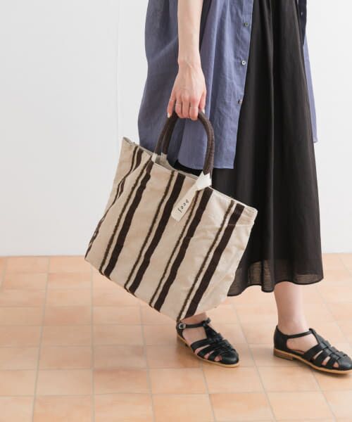 ＊＊URBAN RESEARCH DOORS / アーバンリサーチ ドアーズ トートバッグ | beej　EMB&Flocky Big tote bag（Brown）