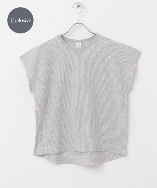 ＊＊URBAN RESEARCH DOORS / アーバンリサーチ ドアーズ Tシャツ | 『別注』Sports Wear×DOORS　ワッフルフレンチスリーブTシャツ（gray）