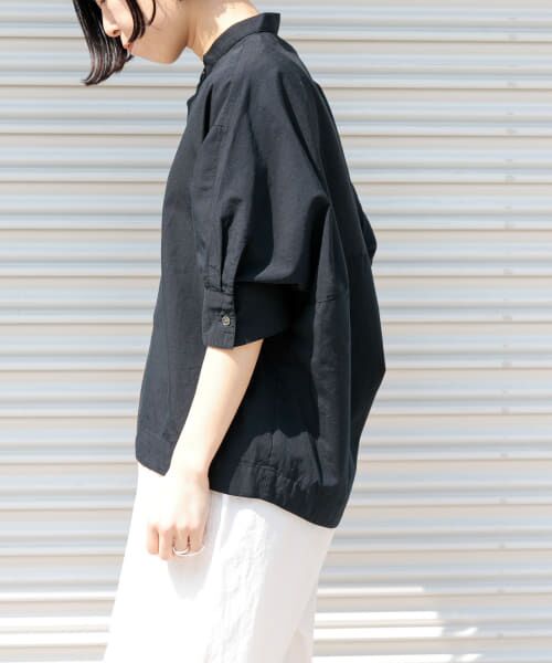 FORK&SPOON　ギボシコクーンショートスリーブシャツ BLUE.ST FORK&SPOON ギボシコクーンショートスリーブシャツ(1 BLUE.ST